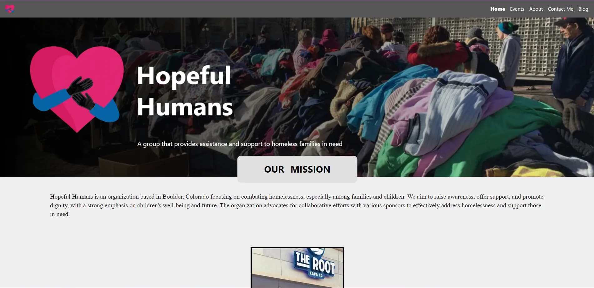 Picture of the Hopeful Humans landing page